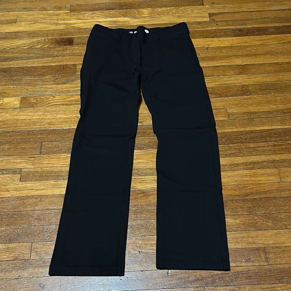 Betabrand Black Straight Leg Dress Pants, Sz Large